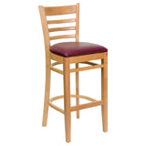 Flash Furniture XU-DGW0005BARLAD-NAT-BURV-GG Hercules Series Restaurant Bar Stool