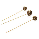 PacknWood 210BBPCO90 - Pine Cone Skewer 3.5", Biodegradable, Bamboo