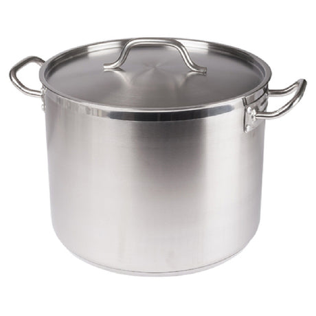 Winco SST-24 Premium Induction Stock Pot 24 Qt. 13-3/8" Dia. X 10-1/4"H