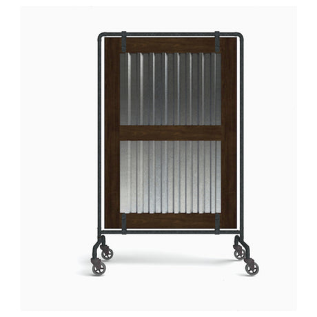 Forbes Industries 7840 Rustica Series Mobile Partition (Essentials) 48"L X 24"W X 78"H Overall