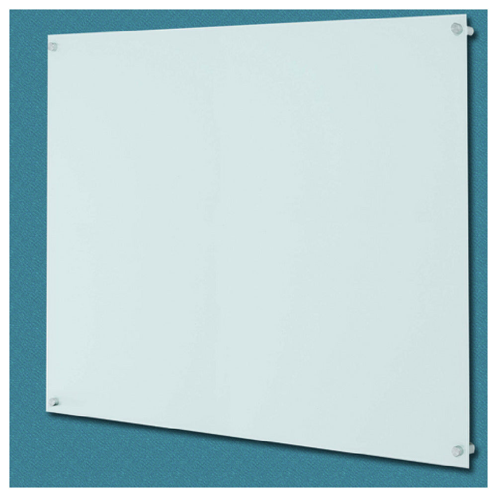 Aarco 6WGBM4848 ClearVision™ Magnetic Glass Markerboard 48"W X 48"H 1/4"(6mm) Low Iron