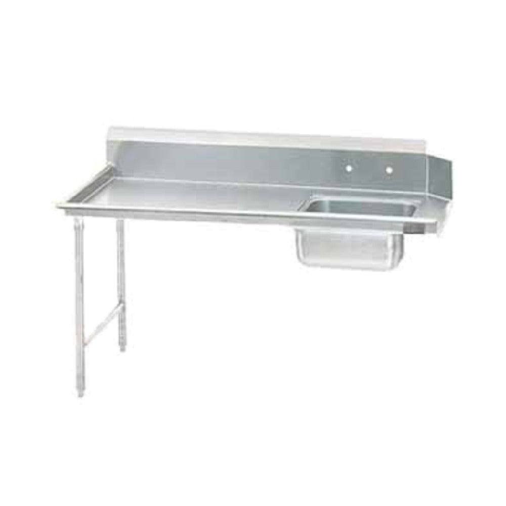 Advance Tabco DTS-S30-108L Straight-Soil Dishtable Attaches To Left Of Dish Machine Operator