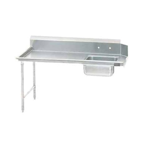 Advance Tabco DTS-S70-96L-X Special Value Straight-Soil Dishtable Attaches To Left Of Dish Machine Operator