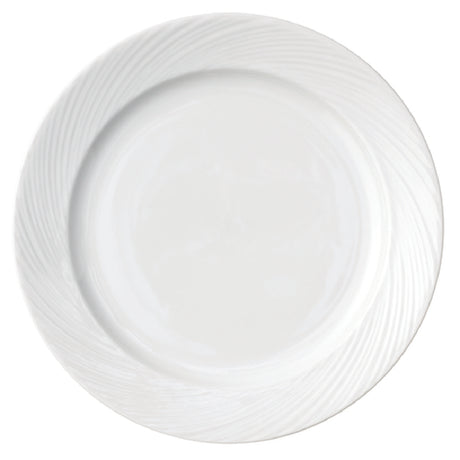 Arc Cardinal FK768 Arcoroc Candour Cirrus Rim Plate (D:7.38'') High Alumina Porcelain