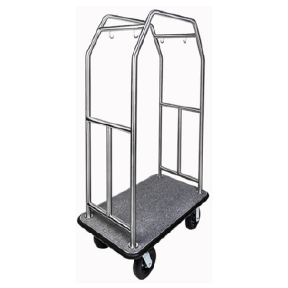 Central Specialties 2999BK-010-GRY Hyde Park Bellman Cart 44"W X 24"D X 72"H 800 Lb. Capacity