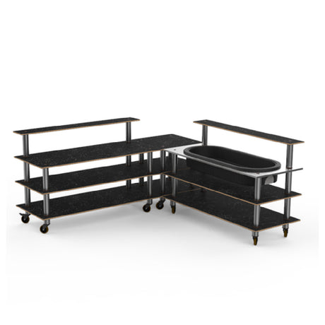 Steelite MGCMLB01MSXW Mogogo Buffet Solutions Modular Cooling Corner Station 3-tier