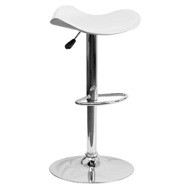 Flash Furniture CH-TC3-1002-WH-GG Swivel Bar Stool Adjustable Height Contemporary Style