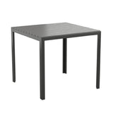 Flash Furniture SB-A268T-BK-GG Harris Patio Dining Table 31-1/2"W X 31-1/2"D X 28-3/4"H Square Table