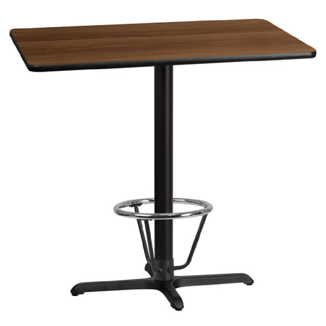 Flash Furniture XU-WALTB-3042-T2230B-3CFR-GG Table 42"W X 30"D X 43-1/8"H Bar Height