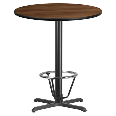 Flash Furniture XU-RD-36-WALTB-T3030B-3CFR-GG Table 36" Dia. X 43-1/8"H Bar Height