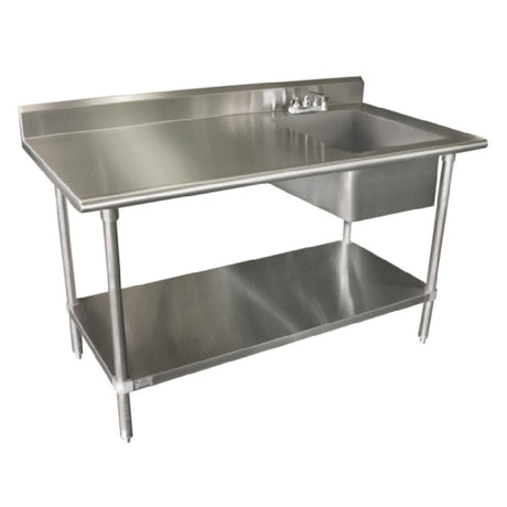 Advance Tabco KSLAG-11B-305R-X - Special Value Work Table With Prep Sink, 60"W X 30"D
