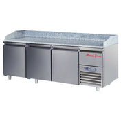 Marra Forni GPZ225 Refrigerated Pizza Prep Table Three-section 20.0 Cu. Ft. Capacity
