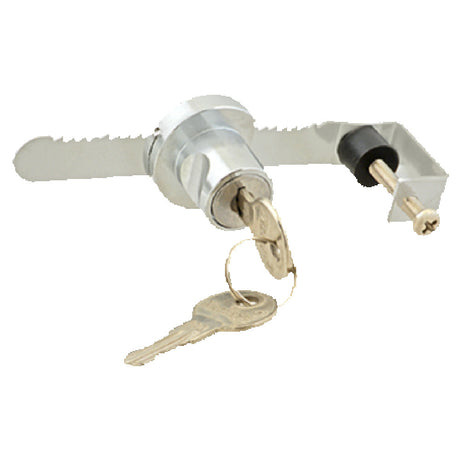 Franklin Machine Products 134-1067 Sliding Glass Door Lock For Framed Glass Doors Up To 5/8" Thick Chrome-plated Steel