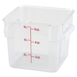 Winco PCSC-6C Storage Container 6 Qt. 8-3/4" X 10-1/4" X 7-1/4"H