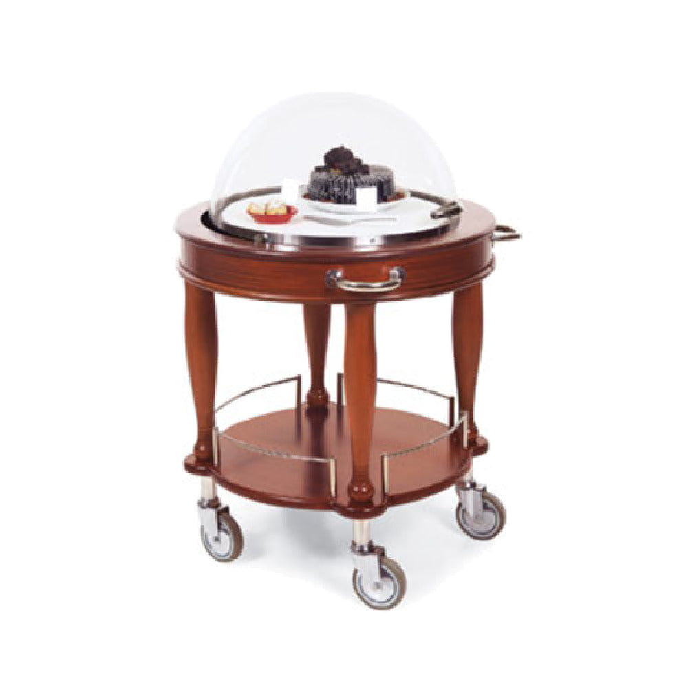Geneva 70021 Cheese/Dessert Cart-Bordeaux 29-1/2"W X 43-5/8"H Acrylic Roll Top Dome