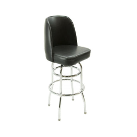 Klinger's Trading SR5-BARSTOOL Swivel Bar Stool Upholstered Bucket Seat Double Ring Base