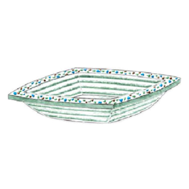 Bon Chef 100515 Pebbles Collection Bowl Square 12" X 12" X 4-1/2" H