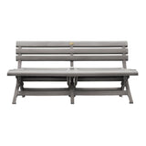 Grosfillex US449766 Westport Folding Bench 58-3/4"W X 22" X 16"H 30" Back Seat Height