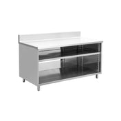 Hubert 64819 - Kratos® Enclosed Worktable, 72"W X 30"D X 42"H, 16 Ga