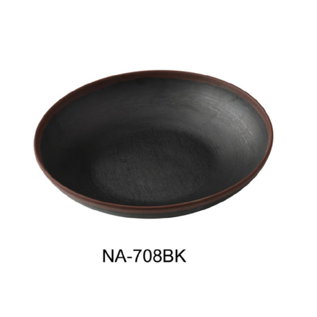 Yanco NA-708BK Nature Art Salad/Soup Plate 8"dia. X 1-1/2"H 20 Oz