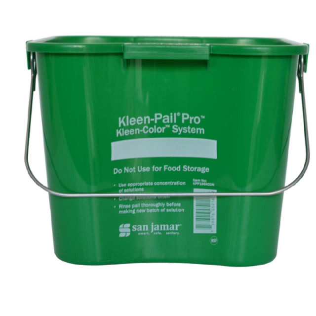 San Jamar KPP196KCGN Kleen-Pail® Pro Kleen 6 Qt. Rounded Corners