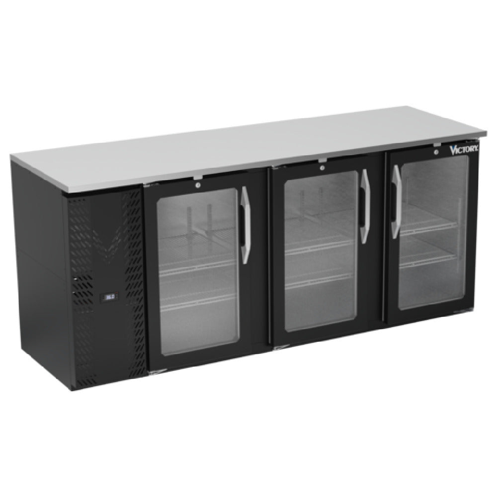 Victory VBBN78HC-FG-B - Back Bar Refrigerator, Food Rated, Three-section