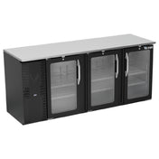 Victory VBBN78HC-FG-B - Back Bar Refrigerator, Food Rated, Three-section