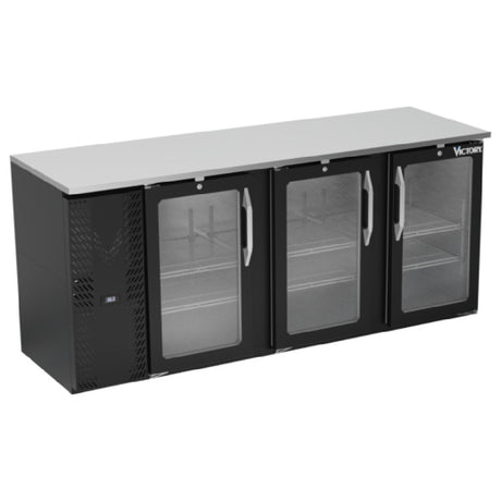 Victory VBBN78HC-FG-B - Back Bar Refrigerator, Food Rated, Three-section