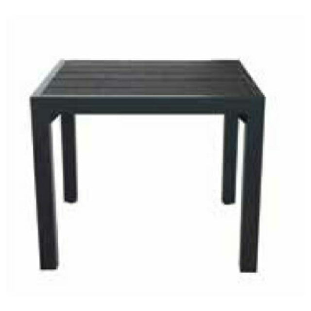 Plantation Prestige Commercial Furniture 8772121-01 Durango Side Table Gray Faux Wood Slat Table Top