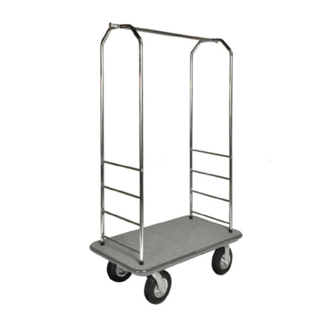 Central Specialties 2099GY-010-GRY Easy Mover™ Bellman's Cart 43"W X 23"D X 72-1/2"H 1" Stainless Steel Frame