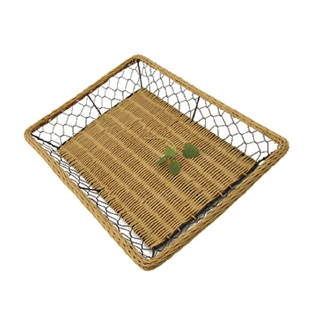 GET Enterprises WB-704 Display Basket 16-1/2" X 11-3/4" X 2-1/2"H Rattan And Wire