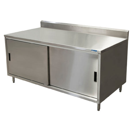 BK Resources CSTR5-3072S Chef Table Cabinet Base With Sliding Doors 72"W X 30"D X 39-3/4"H Overall Size