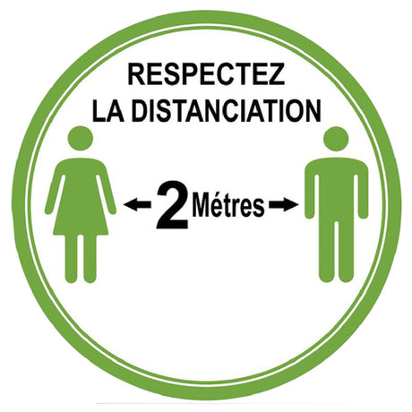 Tablecraft 10720 Floor Sign "Social Distancing" French Version