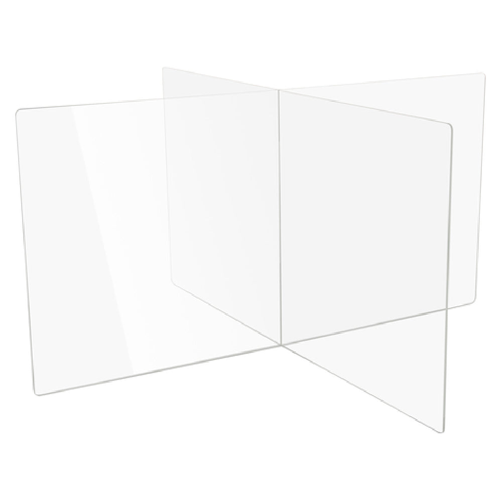 Bon Chef 90178-42D - Tabletop Health Safety Shield, 42"L X 42” W X 23-3/4"H, 4-way Table Divider