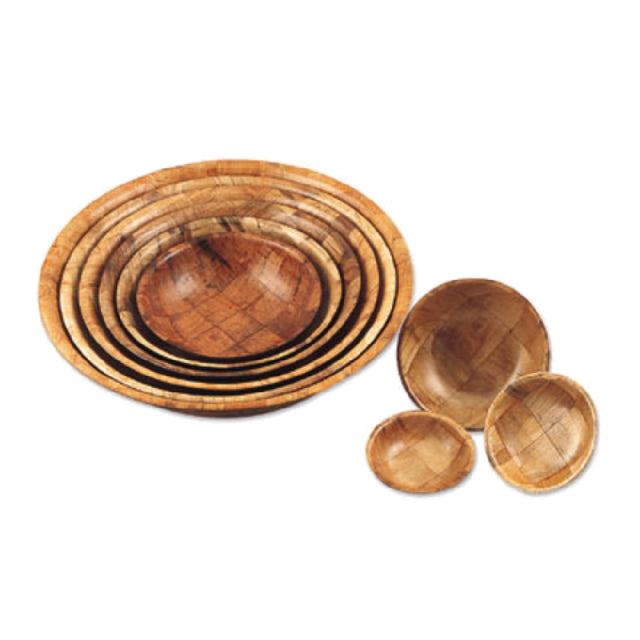 Alegacy Foodservice Products 3608 Salad Bowl 8" X 1-7/8" Hand Woven With A Walnut Weave