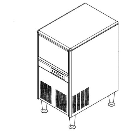 Empura Ice Machines E-UCH240 Ice Machine Undercounter Cube-style