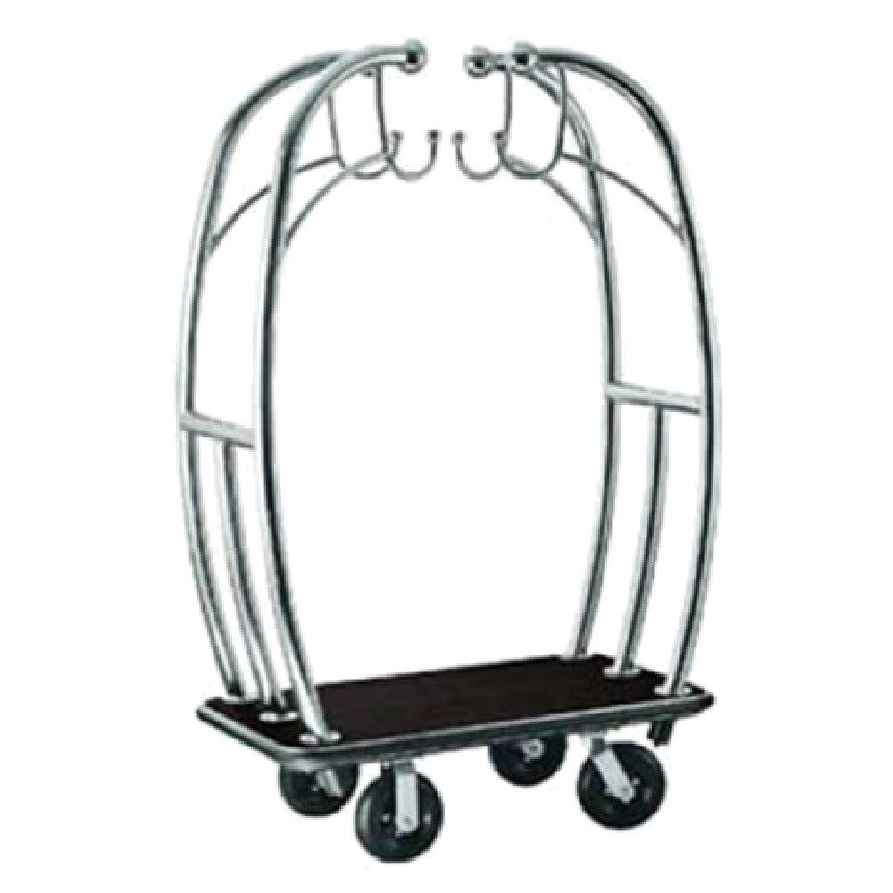 Central Specialties 3699BK-010-BLK Deluxe Bellman's Cart 48"W X 24"D X 71-1/2"H Angel Style