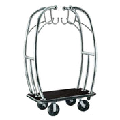 Central Specialties 3699BK-010-BLK Deluxe Bellman's Cart 48"W X 24"D X 71-1/2"H Angel Style