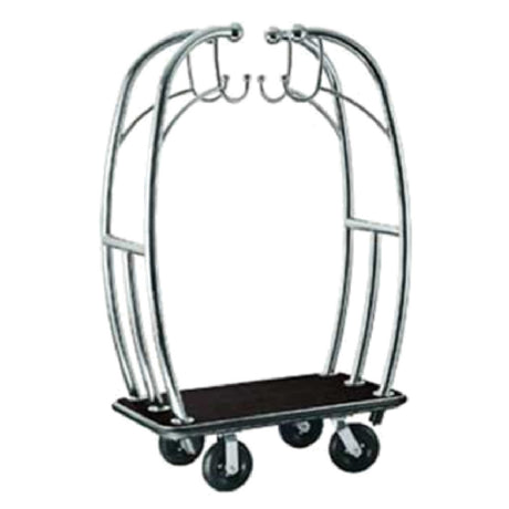 Central Specialties 3699BK-010-BLK Deluxe Bellman's Cart 48"W X 24"D X 71-1/2"H Angel Style