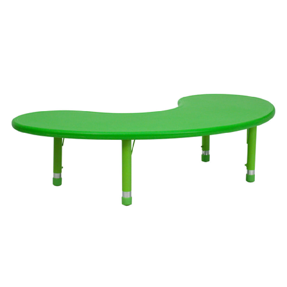 Flash Furniture YU-YCX-004-2-MOON-TBL-GREEN-GG Preschool Activity Table 65"W X 35"D X 14-1/2" To 23-3/4" Adjustable Height