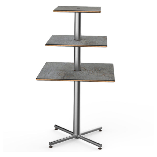 Steelite MGCPPS01GSXX Mogogo Buffet Solutions Polo Display Table 3-tier 30" X 30" X 55"H