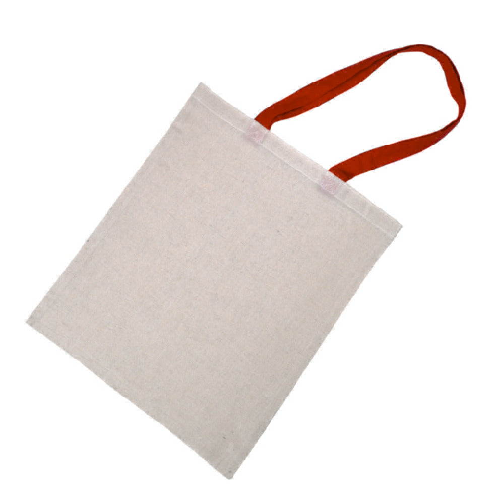 PacknWood 294COTOT3542 - Tote Bag With Red Handles, 13.8"L X 0.4"W X 16.5"H, (100 Pcs)
