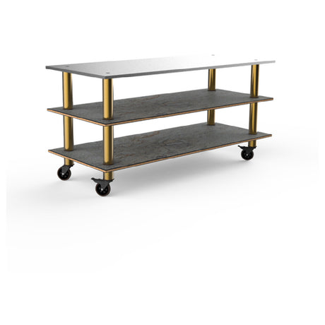 Steelite MGCMLA05GBXW Mogogo Buffet Solutions Modular Pro Station 3-tier 71" X 29-1/2" X 33"H