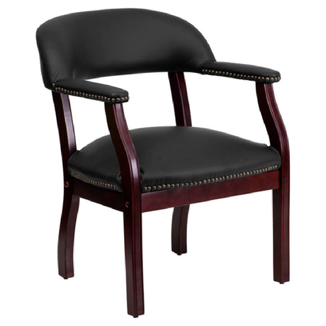 Flash Furniture B-Z105-LF-0005-BK-LEA-GG Conference Chair 250 Lb. Weight Capacity