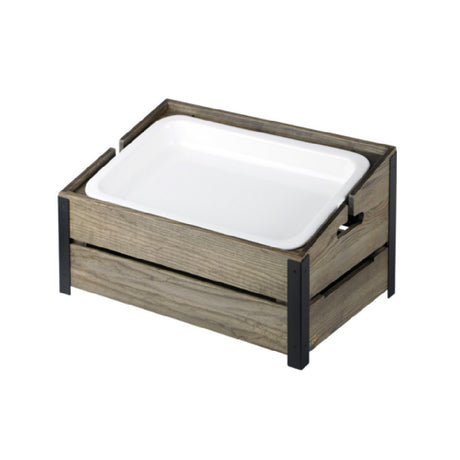 FOH BHO234MUM18 Smart Buffet Ware® Natural Slanted Platform Stand Full Size X 8.25"