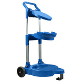 Franklin Machine Products 150-6133 San Jamar® Saf-T-Ice Cart For 6 Gallon Totes Blue Plastic