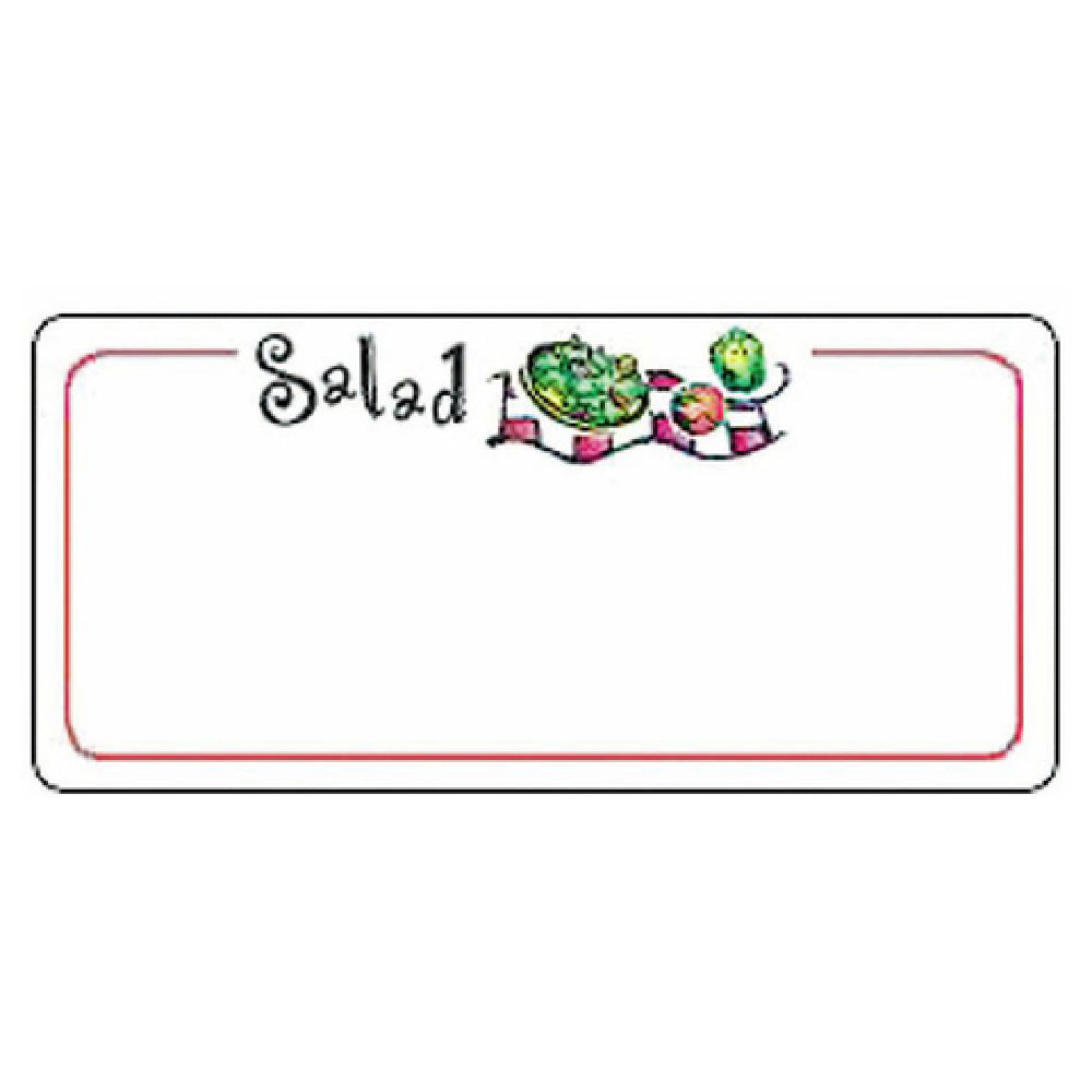 Hubert 85610 - Laser Labels, "Salad" Heading, 3-1/2" X 1-5/8"H