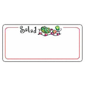 Hubert 85610 - Laser Labels, "Salad" Heading, 3-1/2" X 1-5/8"H