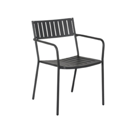 Emuamericas Llc E147-24 Bridge Stacking Armchair Outdoor/indoor Steel Slat Back And Seat