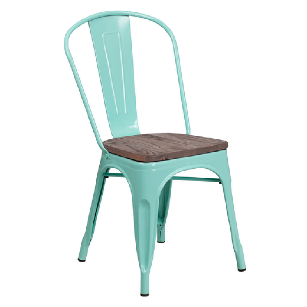 Flash Furniture ET-3534-MINT-WD-GG Stacking Side Chair 500 Lb. Weight Capacity